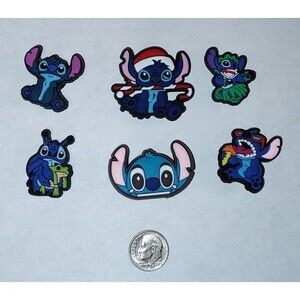 Stitch Lilo & Stitch Shoe Charms Lot 6 Pieces